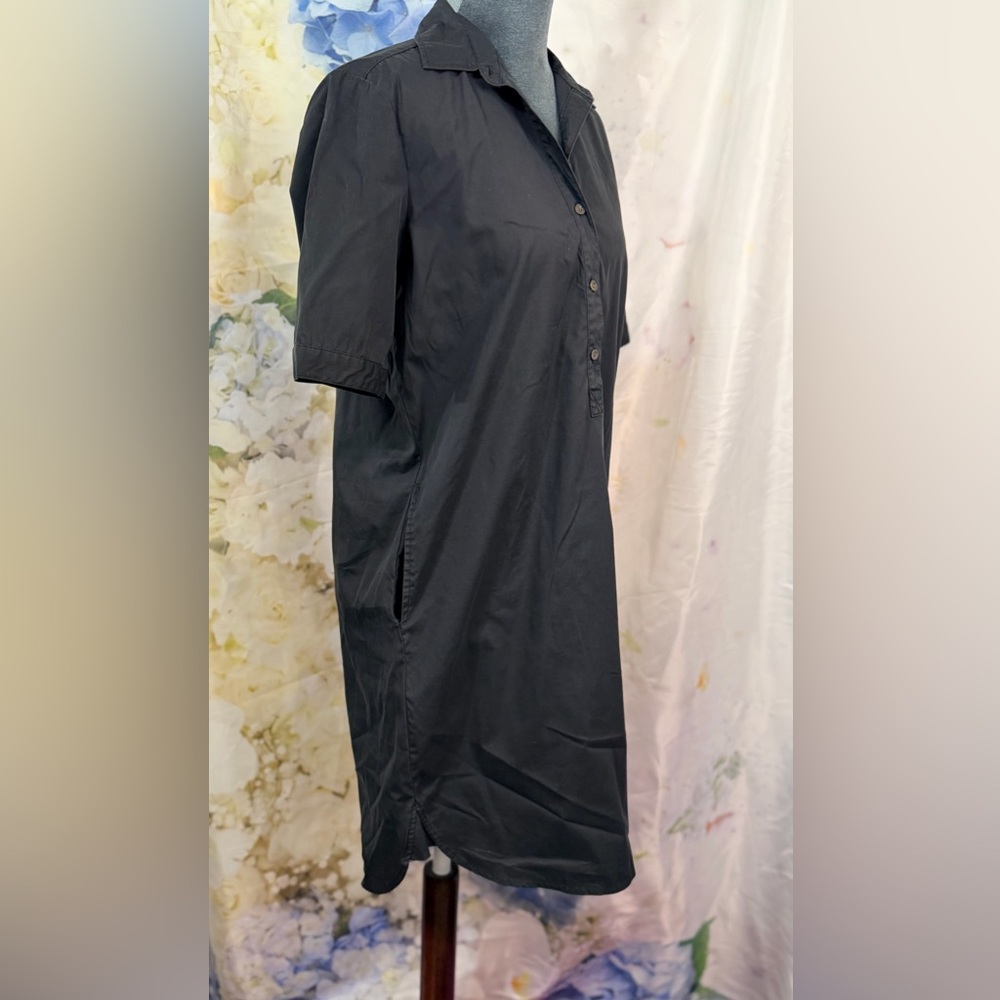 J McLaughlin Black Button-Up Shirt Dress - Picture 2 of 9